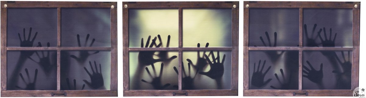 Halloween Raamdeco Spooky Hands 50 x 60 cm 3 stuks