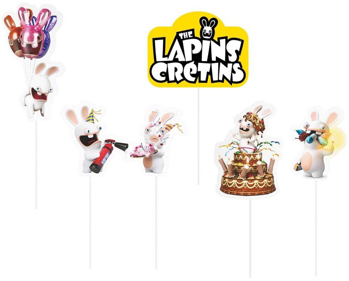 PTIT CLOWN - 6 Raving Rabbids taartprikkers