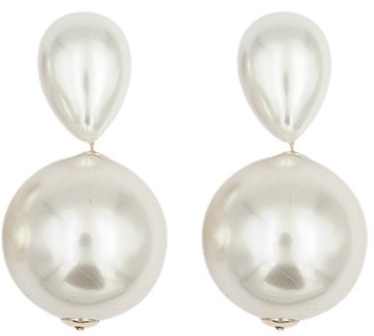 PULUZ 1 Paar Oorbellen Druppel Design Grote Parel Oorhangers Retro Minimalistische Oorkringen Vrouwen S925 Zilveren Oorringen Handgemaakt