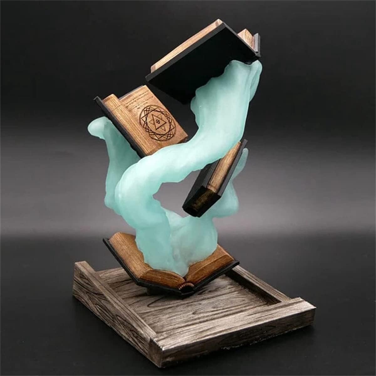 PULUZ 1 Stuk - Magische Dobbelsteen Toren - blauw Fantasy Boeken Decoratie - Handgeschilderd - Voor DND Rollenspellen