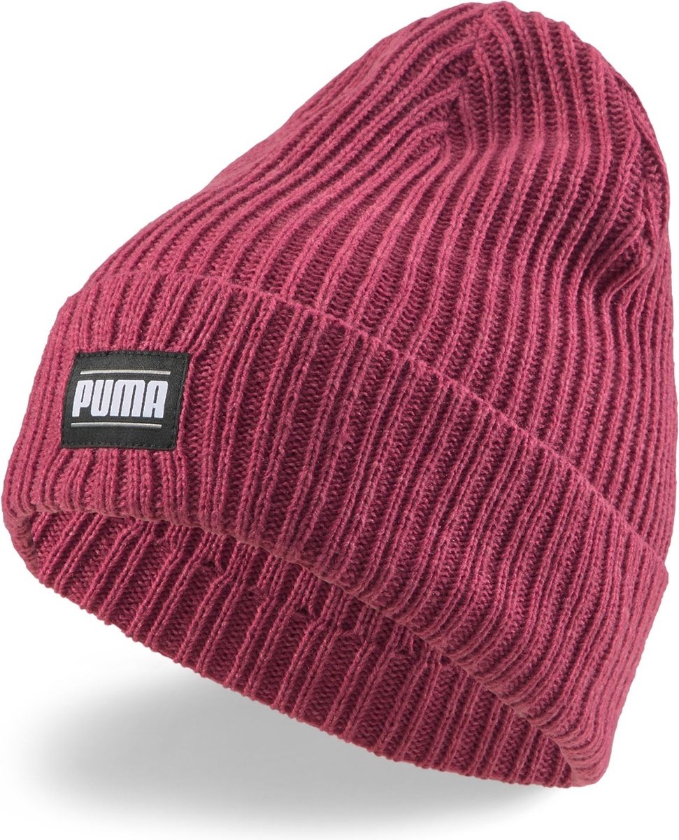 Puma Ribbed Classic Beanie - Pale Plum -.