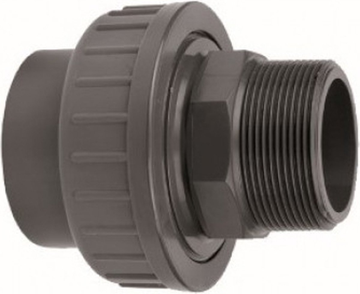 PVC KOPPELING 50mm x 1 1/2 Buitendraad PN16