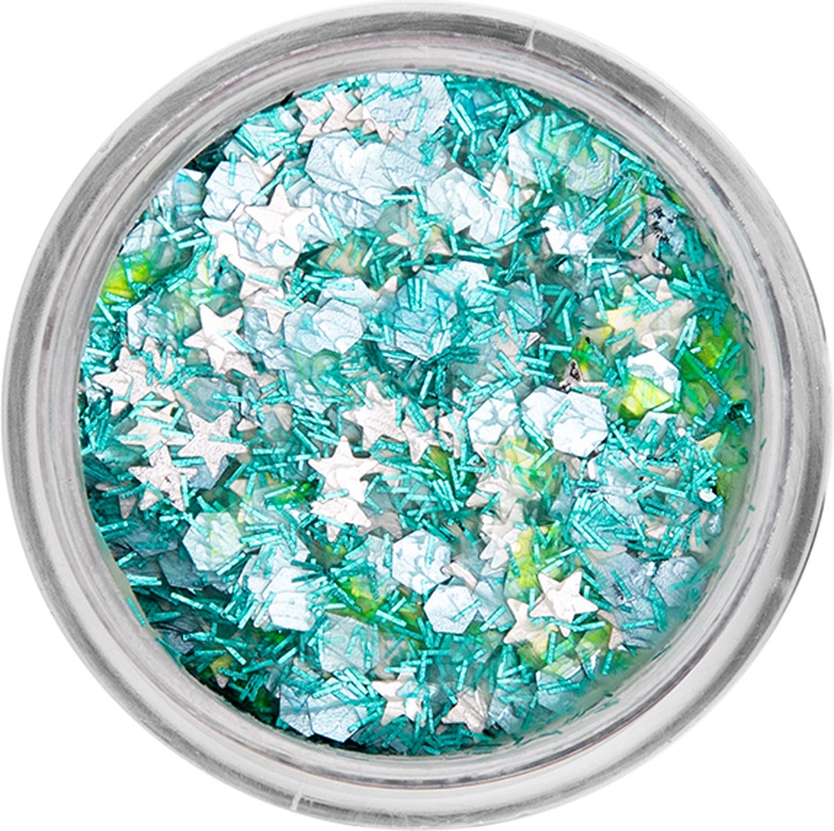 PXP Geperste Chunky Glittercrème Turquois Oceaan