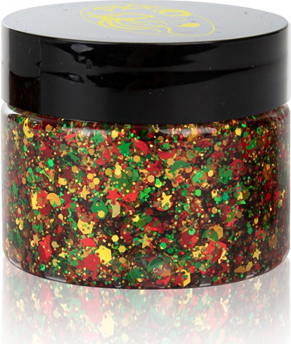 PXP Pressed Chunky Glitter Crème - Carnaval - Vastelaovend - Limburg - XL (40ml) - Rood - Geel - Groen