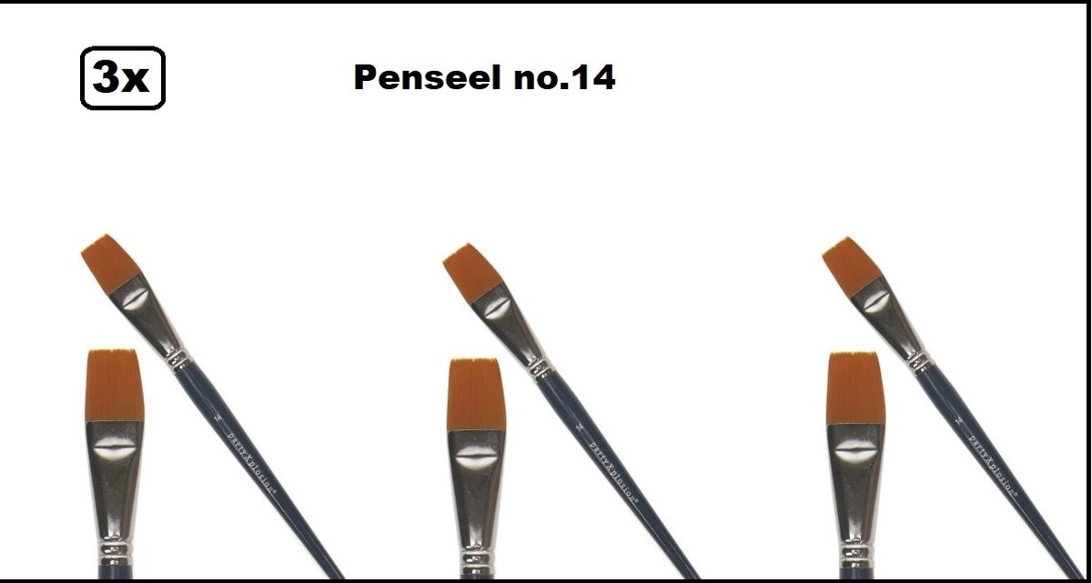 3x   splitcake penseel nr. 14 - Grime split cake grimeren festival thema feest party