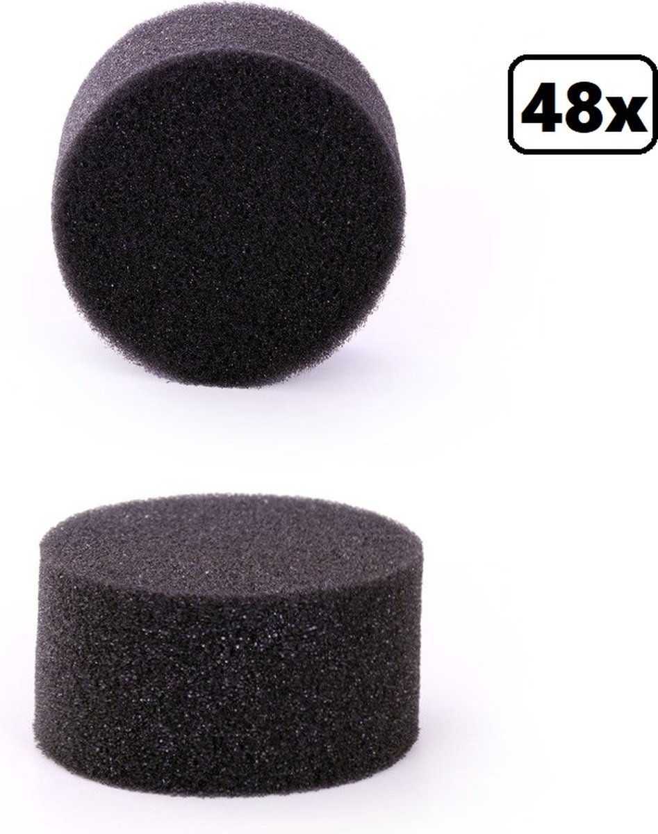 48x   Schminkspons zwart - Schmink spons festival thema feest party