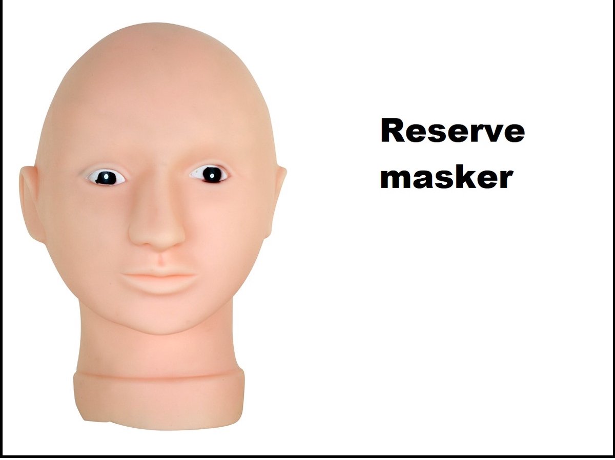 Professional Schmink reserve oefenhoofd masker - PXP - ReserveTrainingsface masker schmink thema feest verjaardag