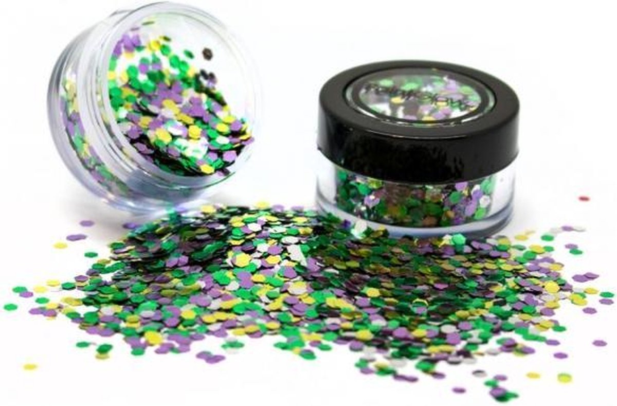 Biologisch afbreekbare chunky glitters 3 gr Rain Forest