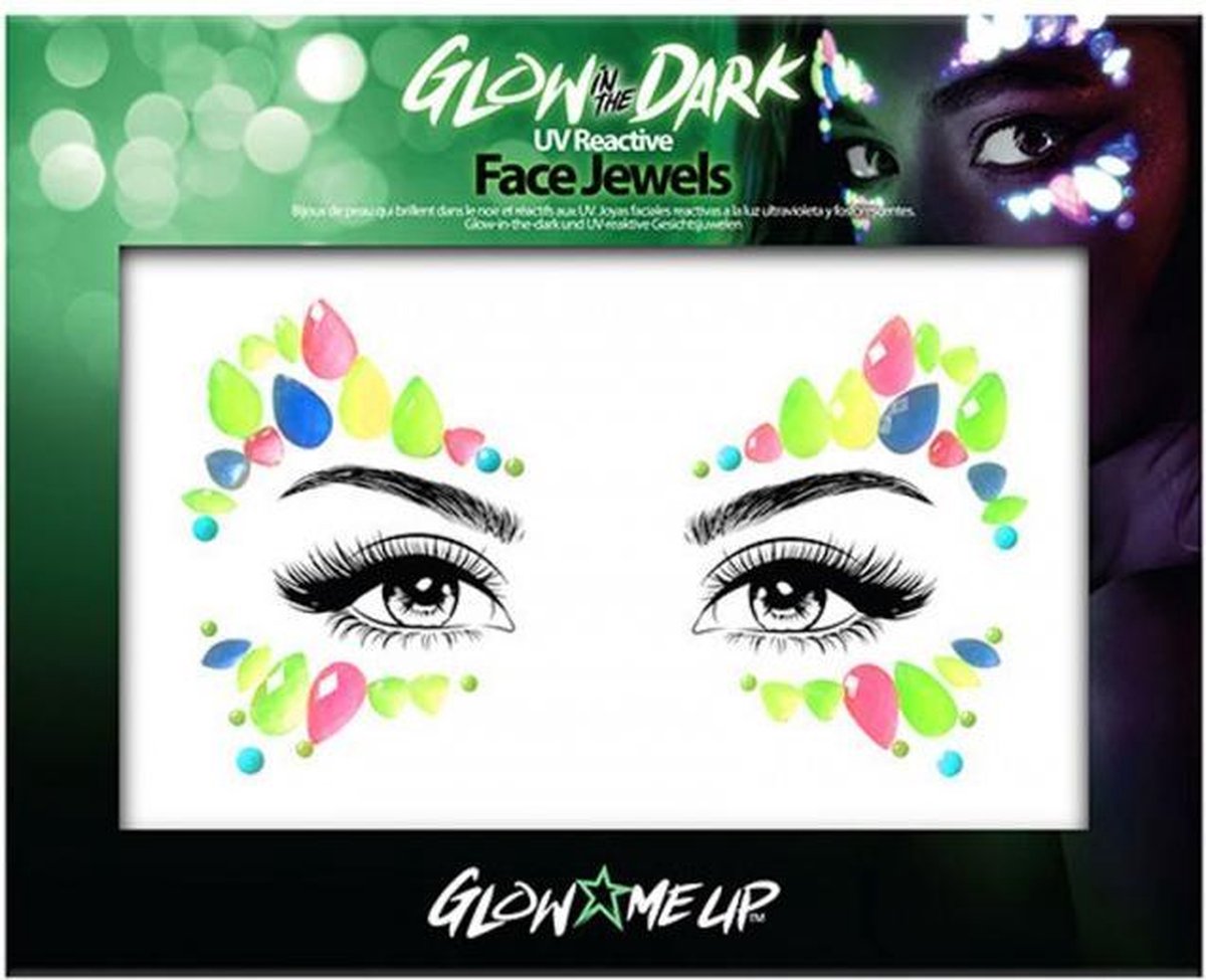 Glow in the Dark facejewels multicolor