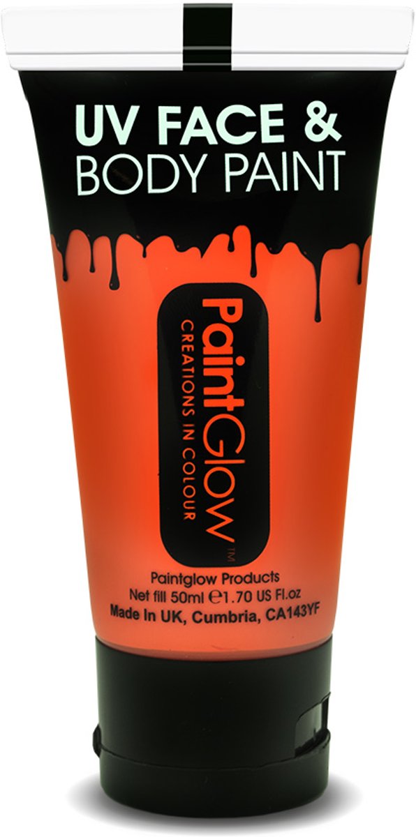 PaintGlow NEON Face & body paint 50 ML Oranje