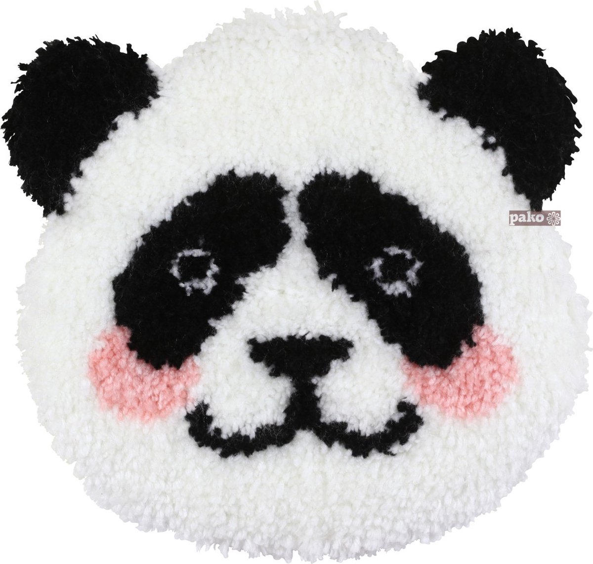 Pako Smyrna knoop borduurpakket - Panda kop hanger - geprint stramien - 014.705 - DIY kit