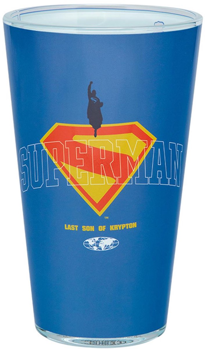 Paladone Products DC Comics Pint Glass Superman Glasses & Coasters