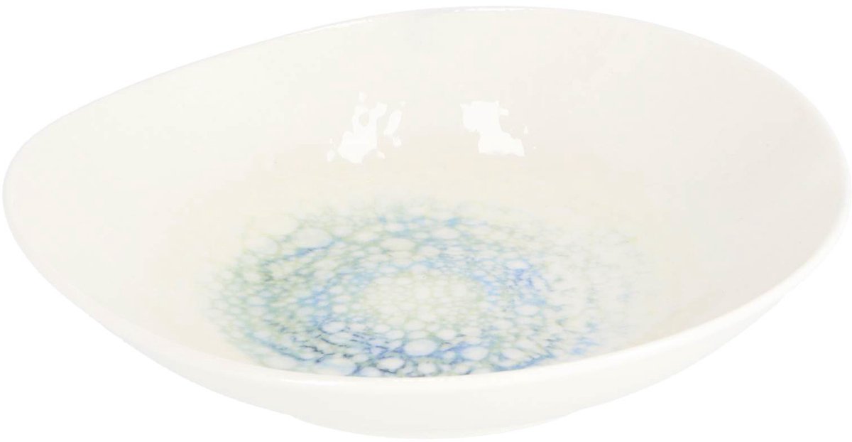 Palmer speelgoed bord diep keramiek aqua 20 cm - educatief kinderservies.