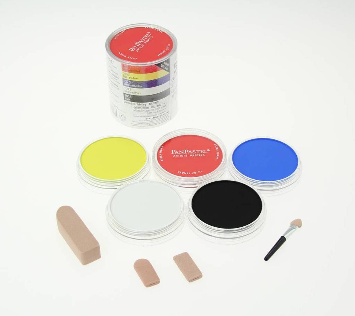 Pan Pastel verfset - 5 basis kleuren - inclusief benodigdheden