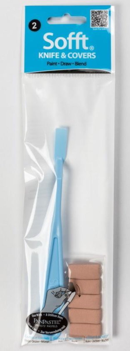 PanPastel Paletmes met 5 sponsjes recht tip nr 2