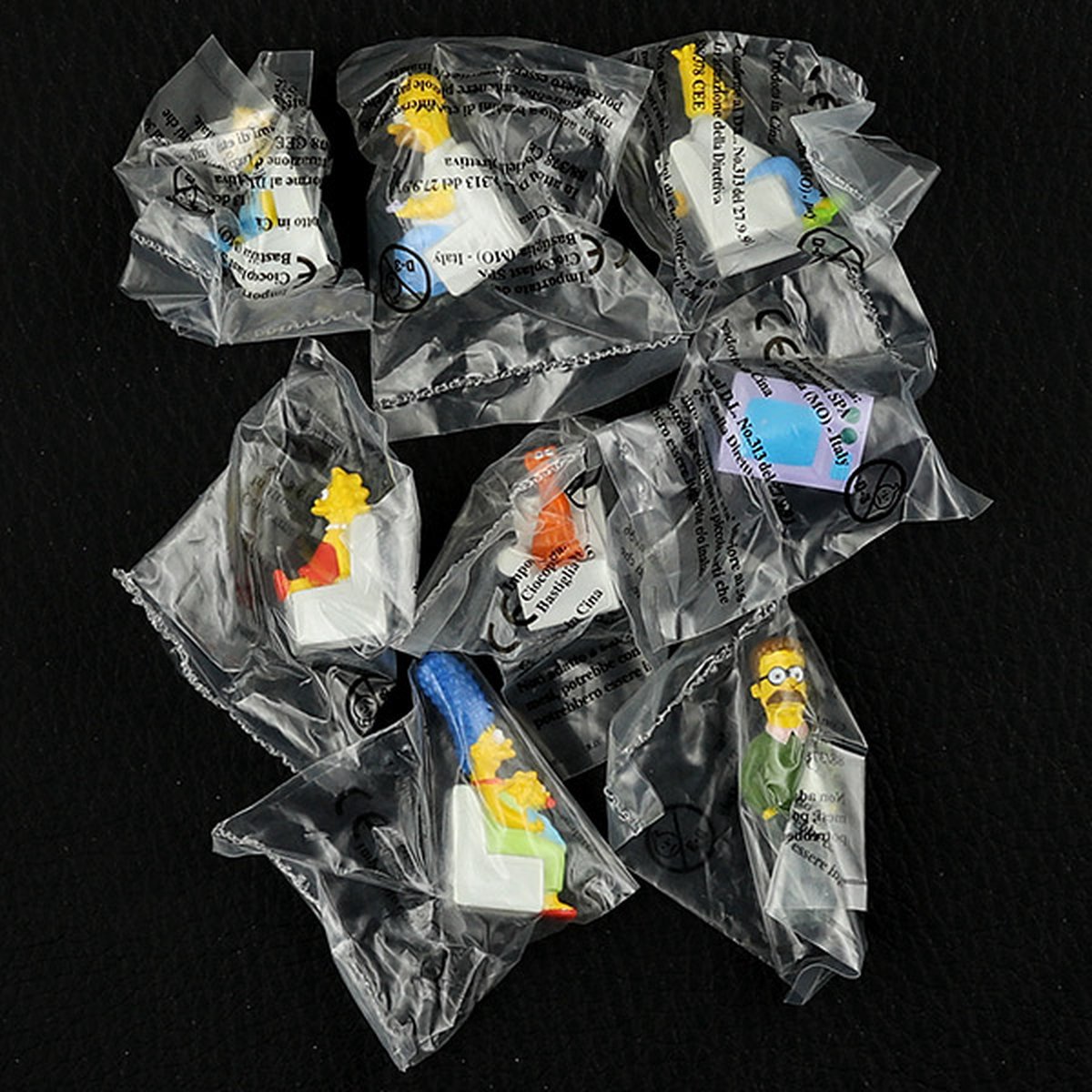 The simpsons - speelset 7 figuurtjes + televisie - 3,5-6 cm - panini.