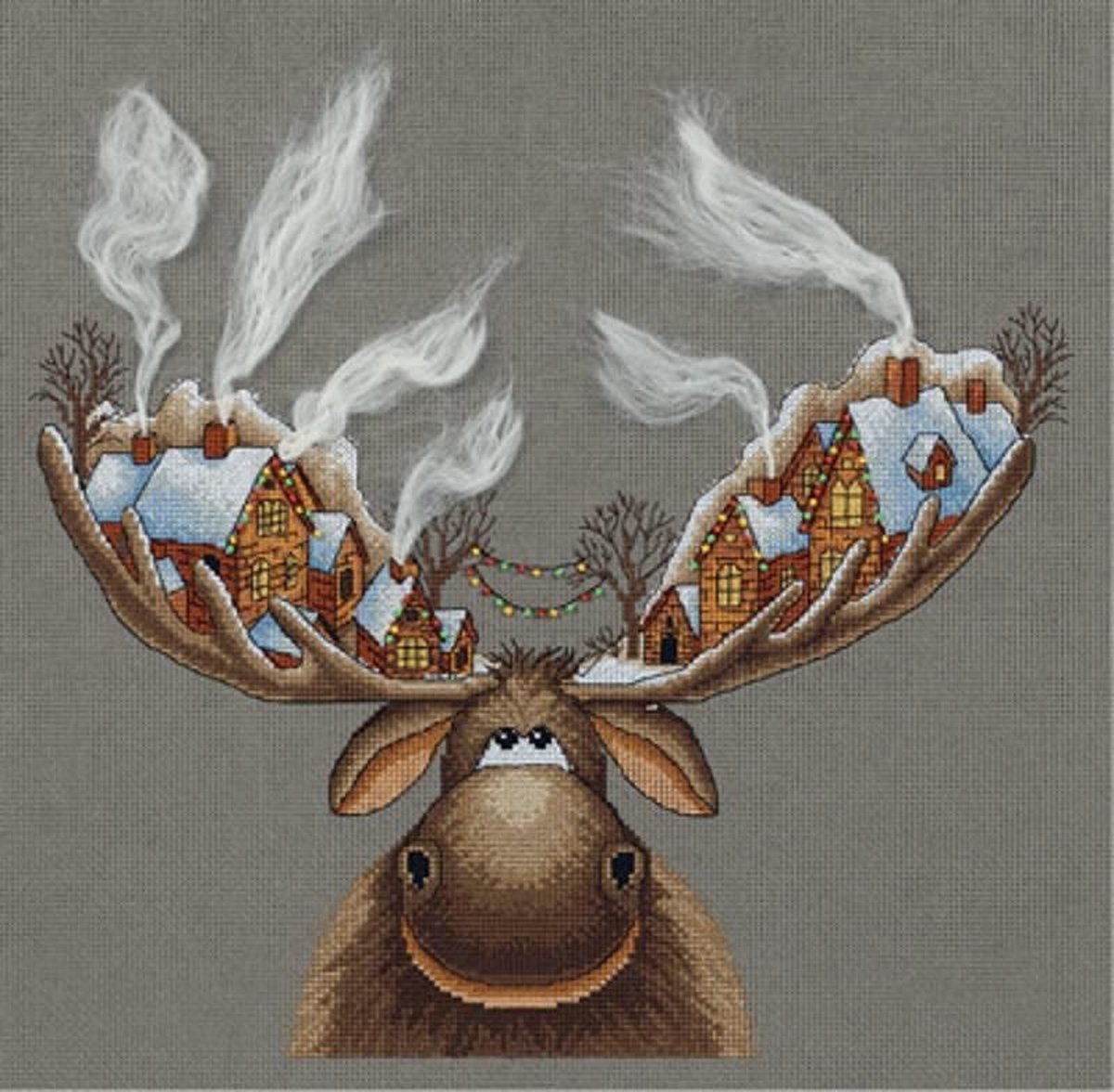 Borduurpakket CHRISTMAS MOOSE - PANNA