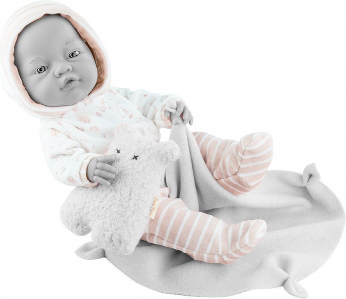 Paola Reina Kledingset Bebito Roze-Wit 36 cm