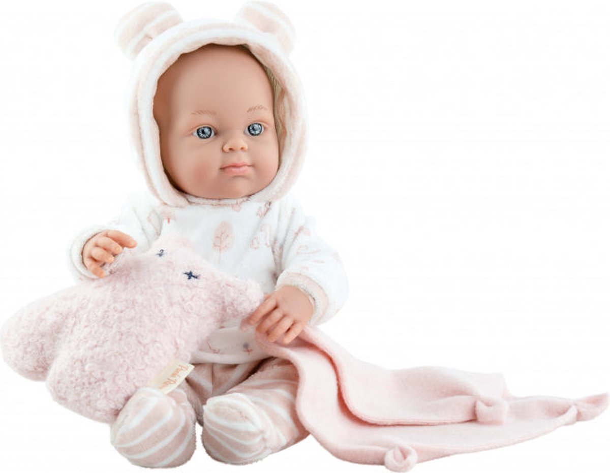 Paola Reina Minipikolines babypop licht meisje met kledij en dekentje 32cm