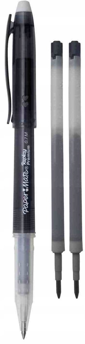 Paper Mate Uitwisbare Gelpen met 2 Zwarte Vullingen