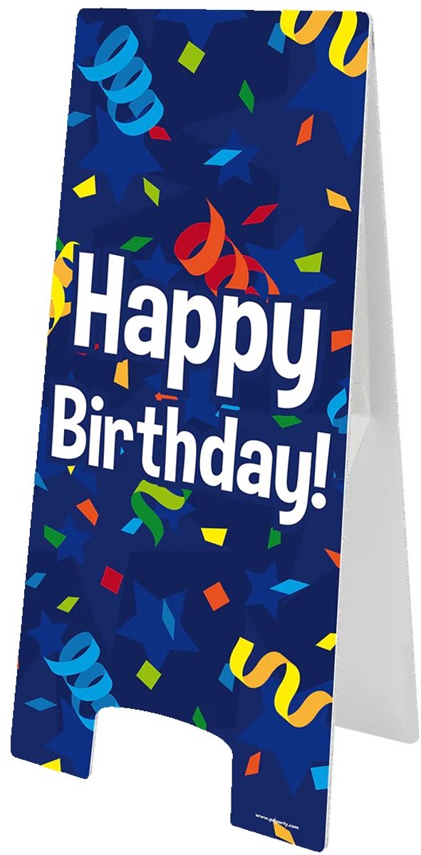 Warning Sign - Happy birthday cartoon