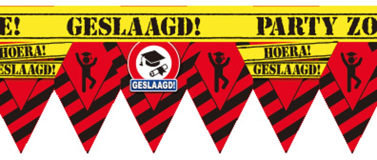 Afzetlint vlag geslaagd 12 meter