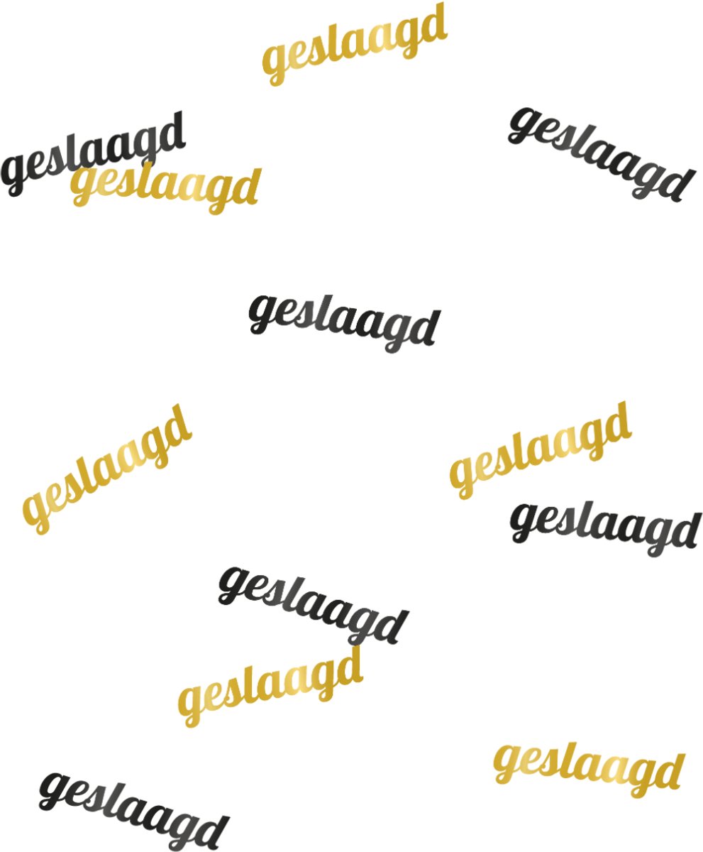 Classy party table confetti - Geslaagd