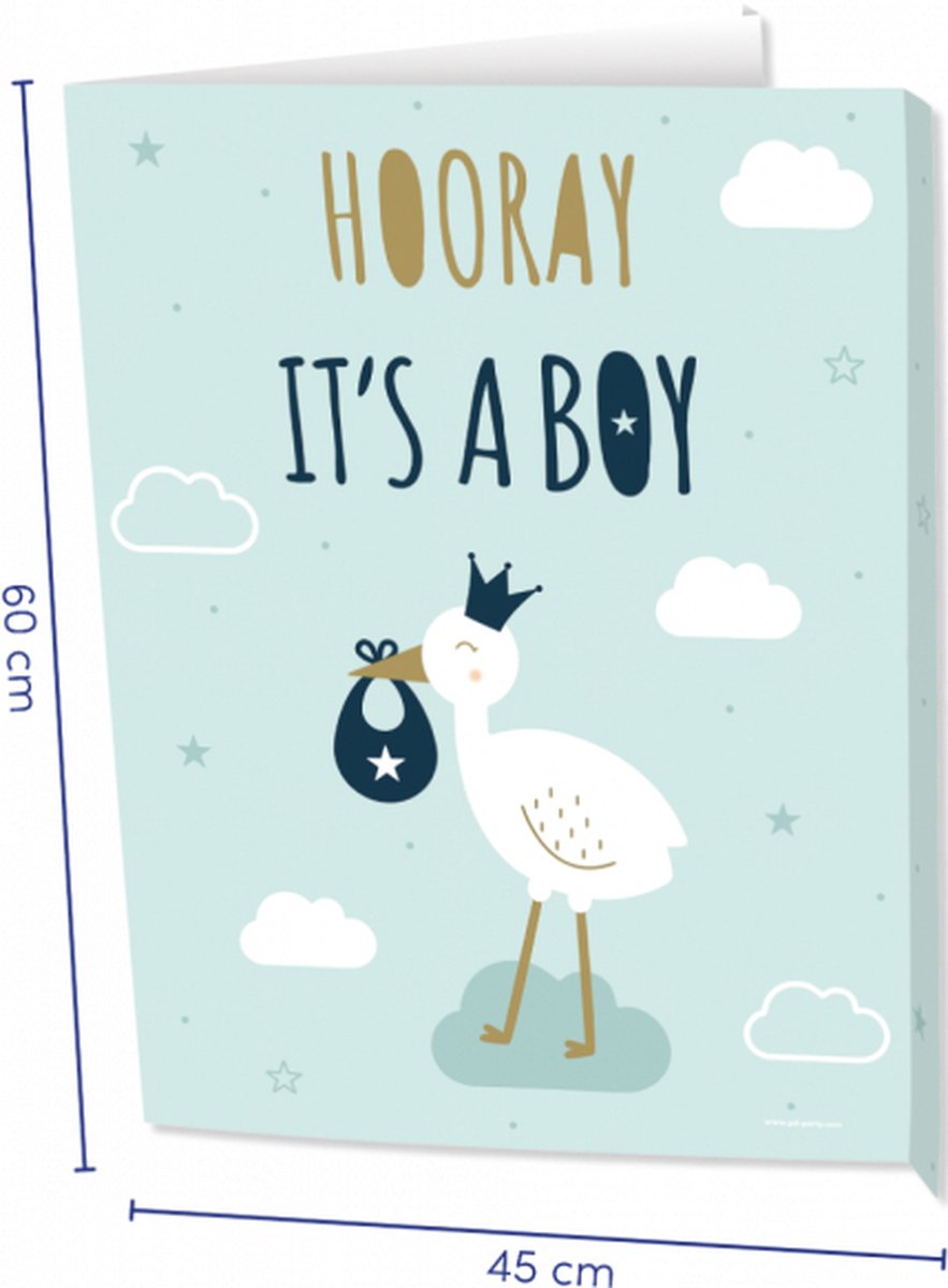 Feestdecoratie - Uithangbord - Window signs - Newborn Baby boy