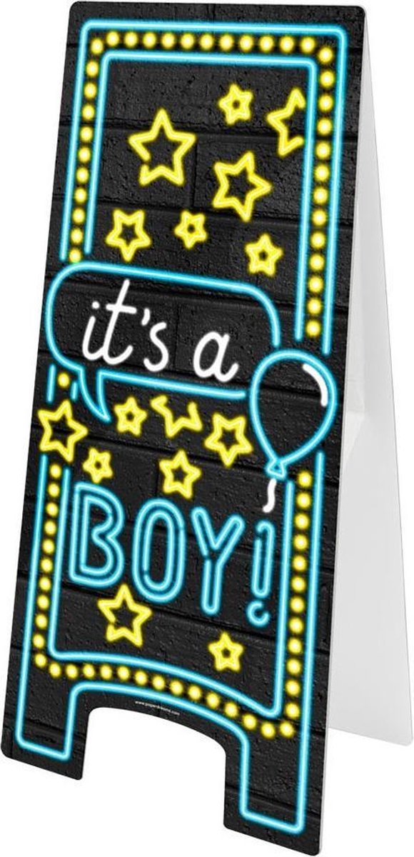Geboorte Warning Sign Hoera een Jongen 62,5cm