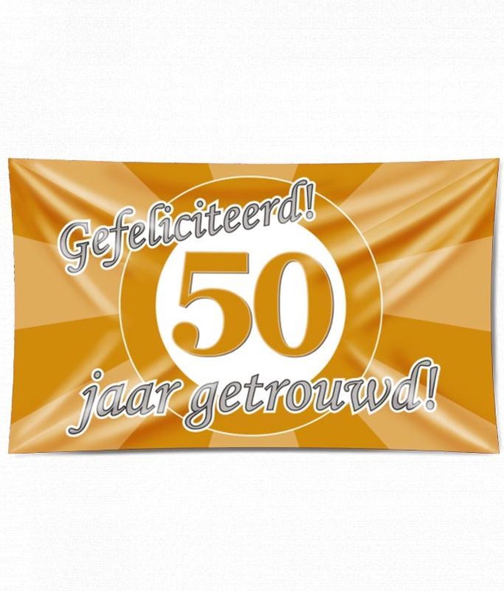 Gevel vlag - 50 jaar getrouwd
