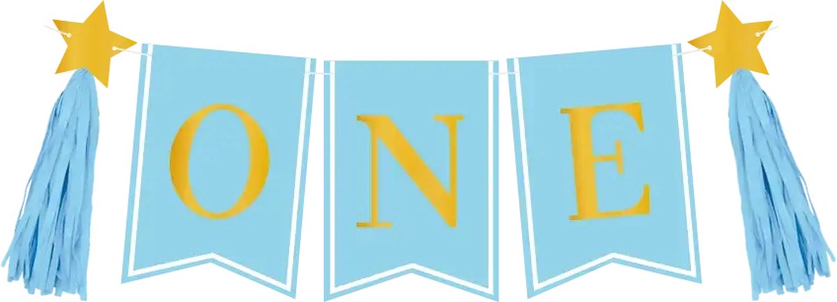 High chair banner - First birthday boy