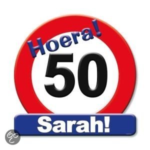 Huldeschild - Sarah - 50 jaar