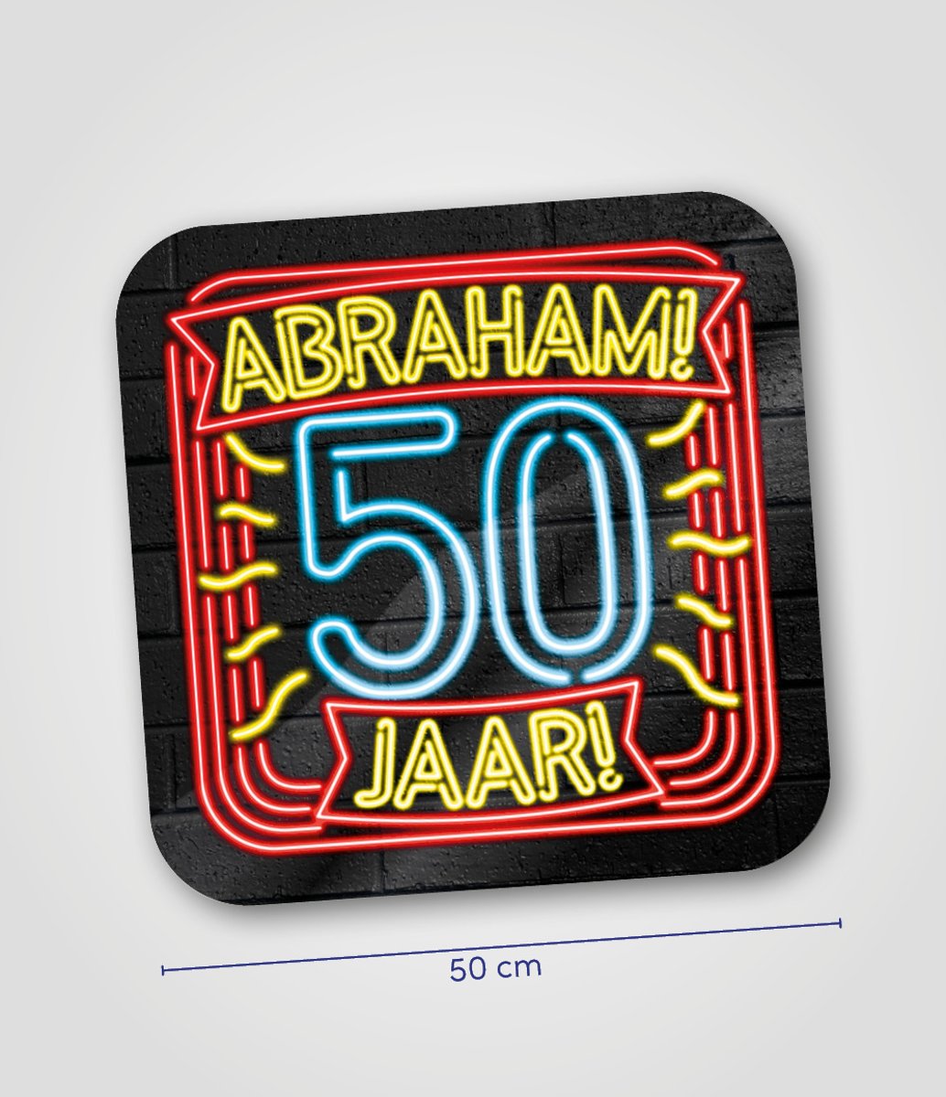 Huldeschild 50 Abraham NEON