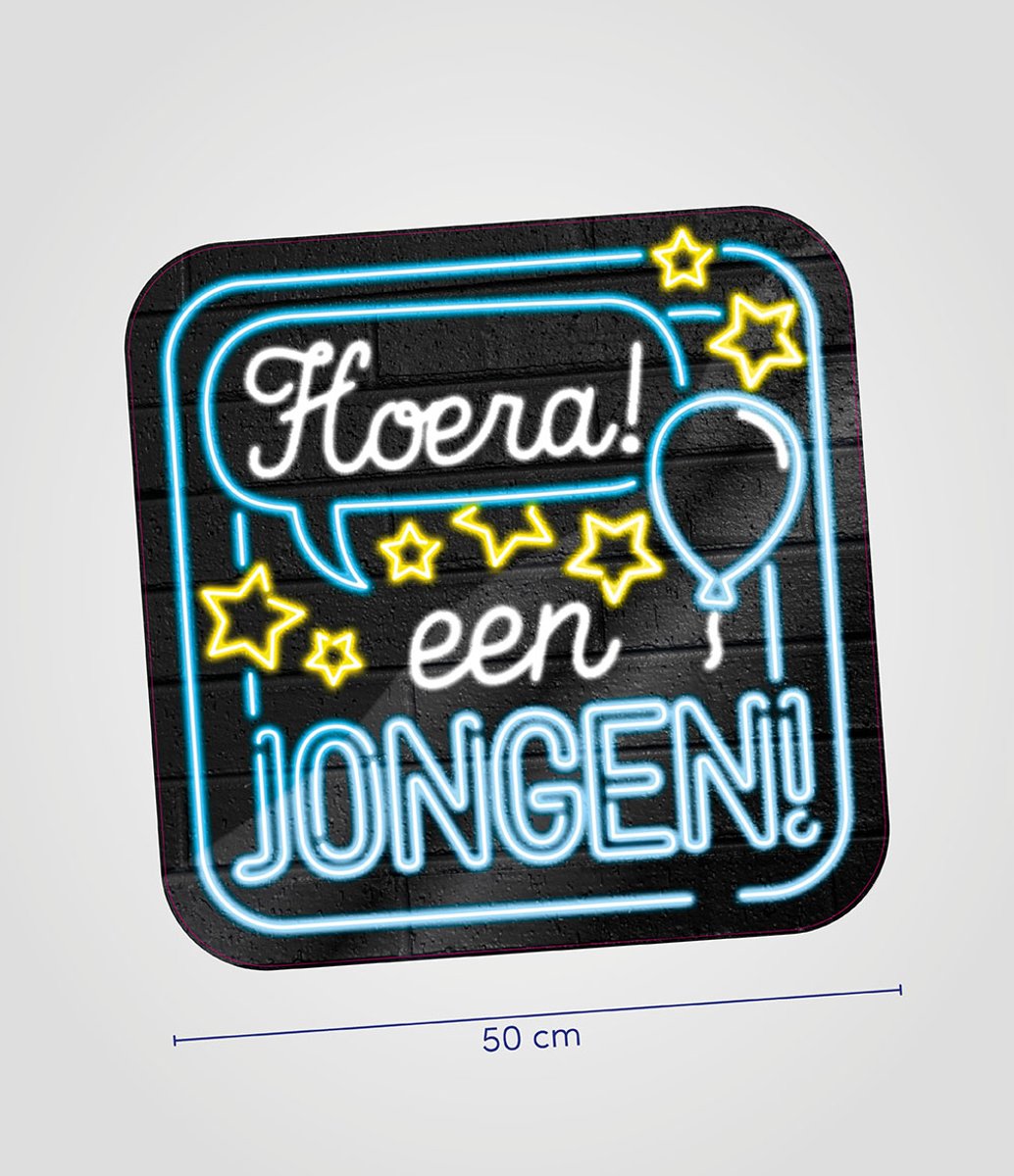 Huldeschild Jongen NEON