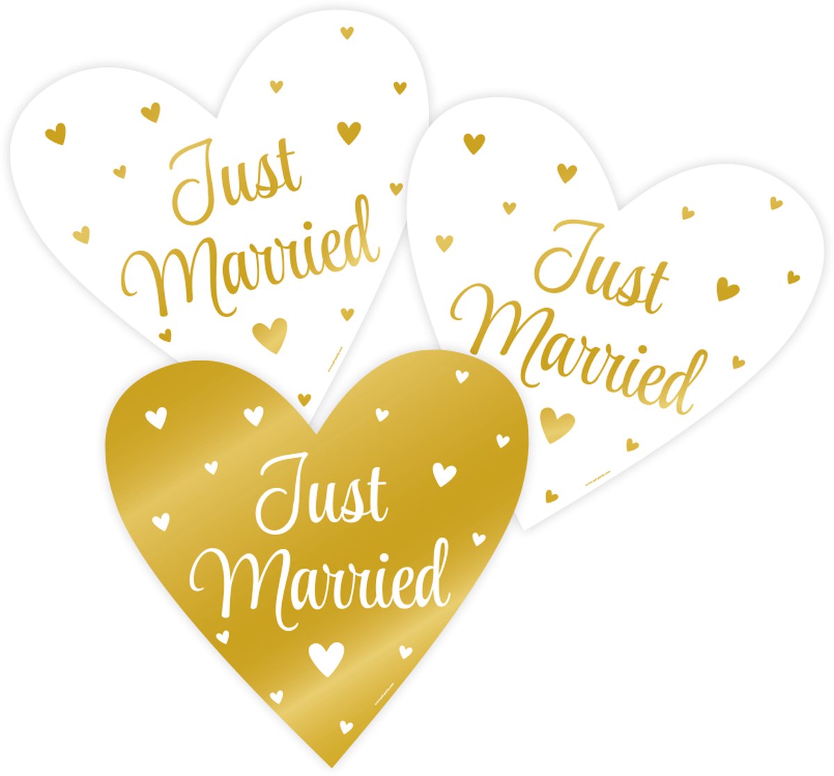 Huwelijk Decoratie Bord Hart Goud-Wit