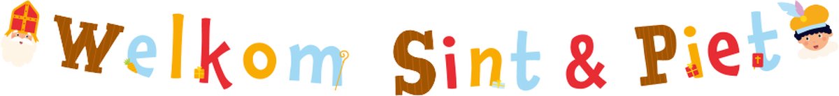 Letterslinger - Welkom Sint en Piet - 3m