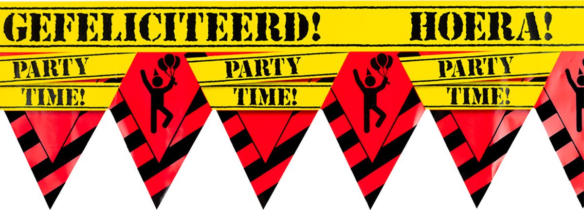 Paper Dreams   Gefeliciteerd 12 Meter Pvc Rood