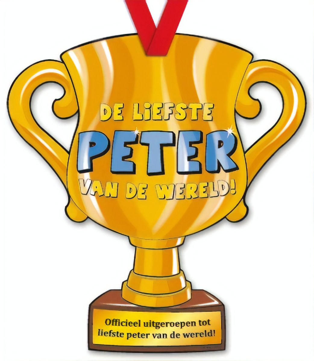 Paper Dreams Trofee Liefste Peter 33 Cm Karton Goud