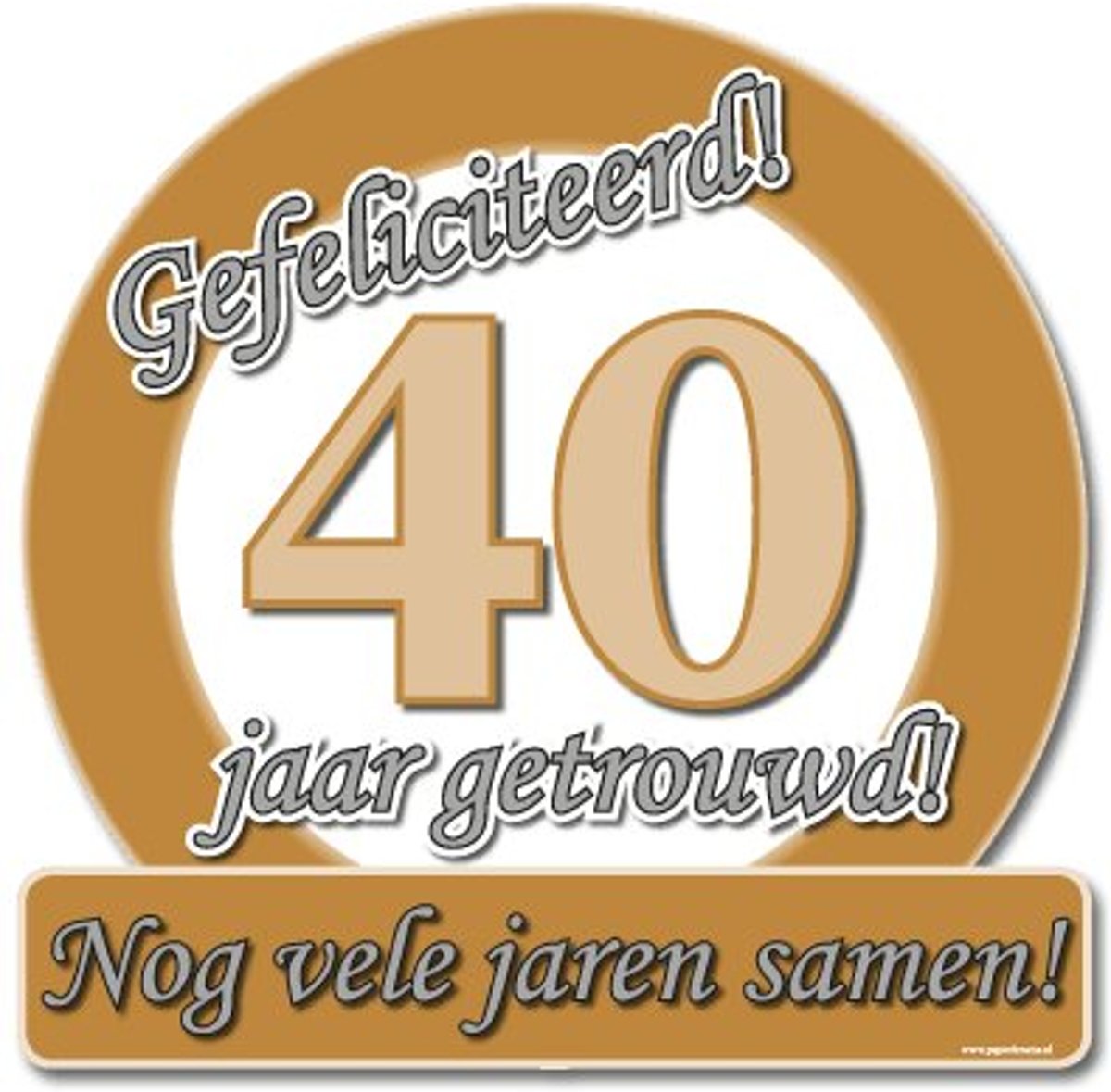 Paperdreams - Huldeschild - Special - 40 Jaar getrouwd