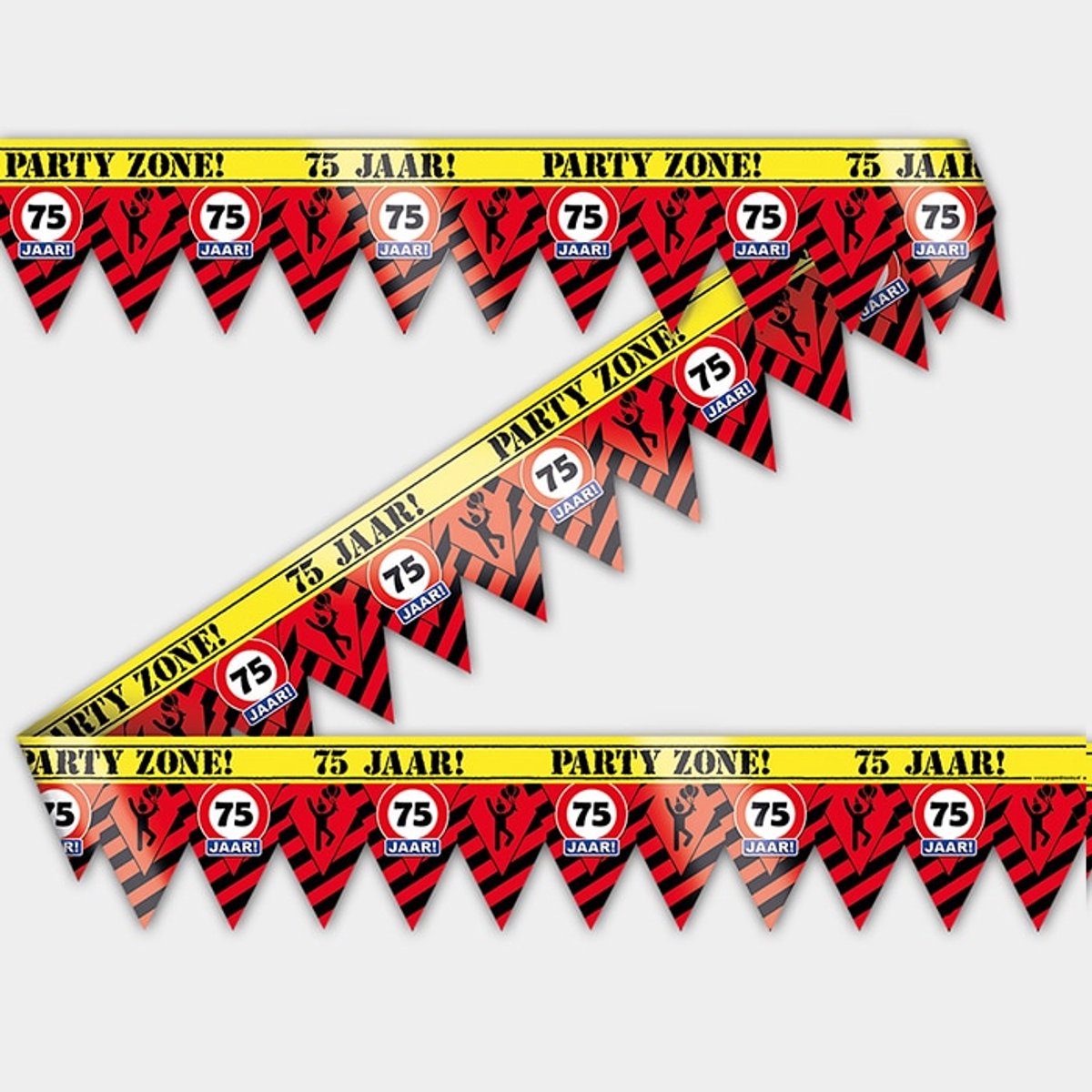 Paperdreams - Party lint verkeersbord 75 jaar