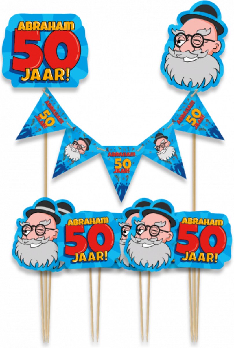 Paperdreams - Taartdecoratie set Abraham - 9 stuks