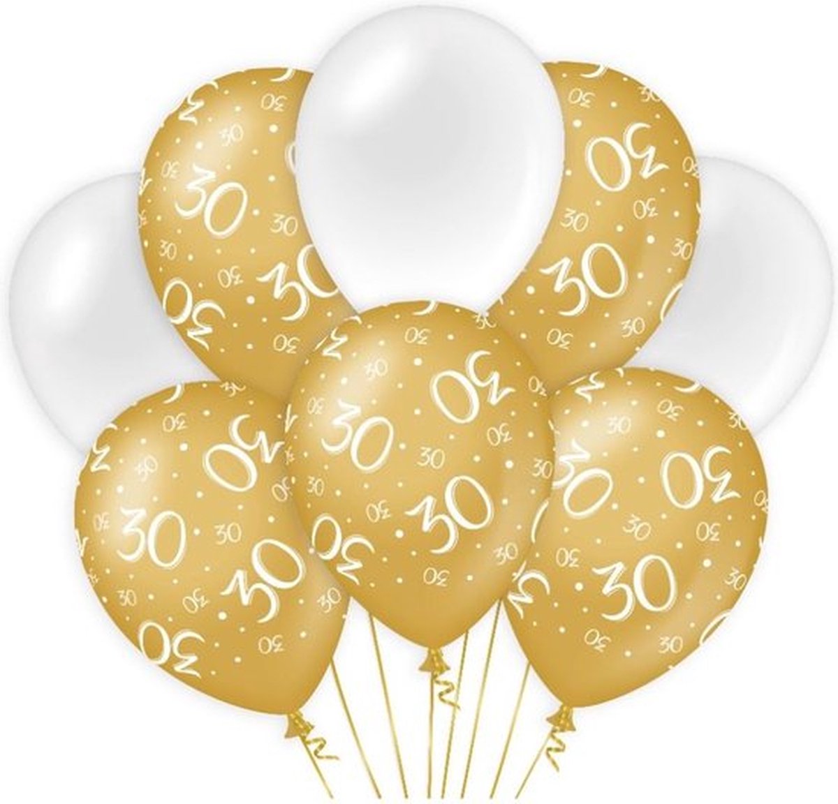 Paperdreams Decoratie ballonnen goud/wit - 30
