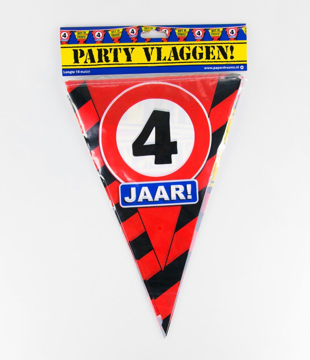 Paperdreams Party Vlaggen - 4 jaar