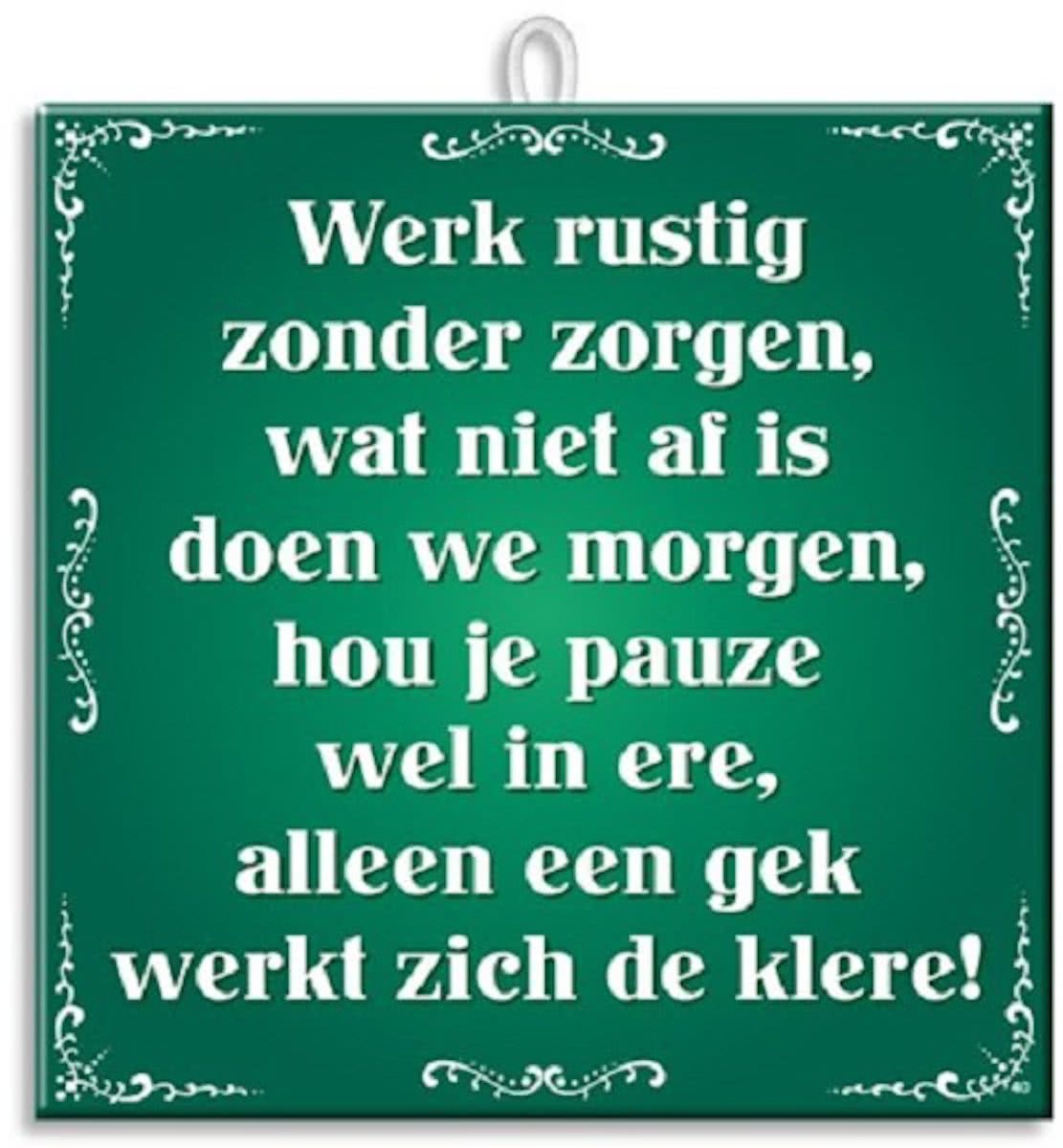 Paperdreams Slogan tegel - werk rustig z