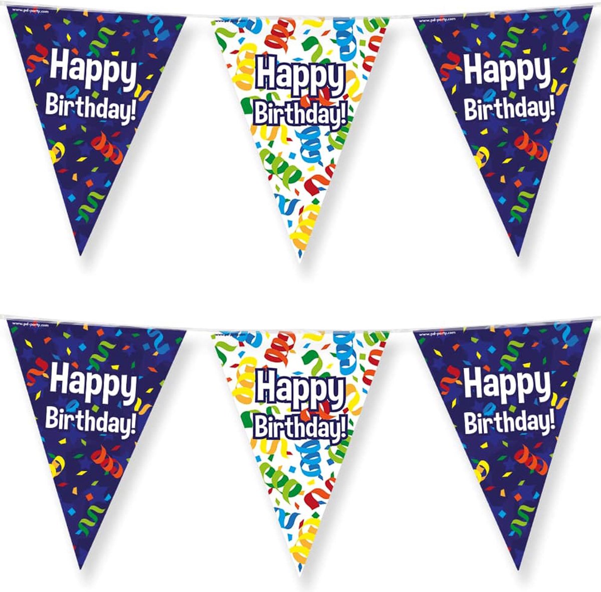 Paperdreams Vlaggenlijn - 3 st - Happy birthday/verjaardags feest - 10m