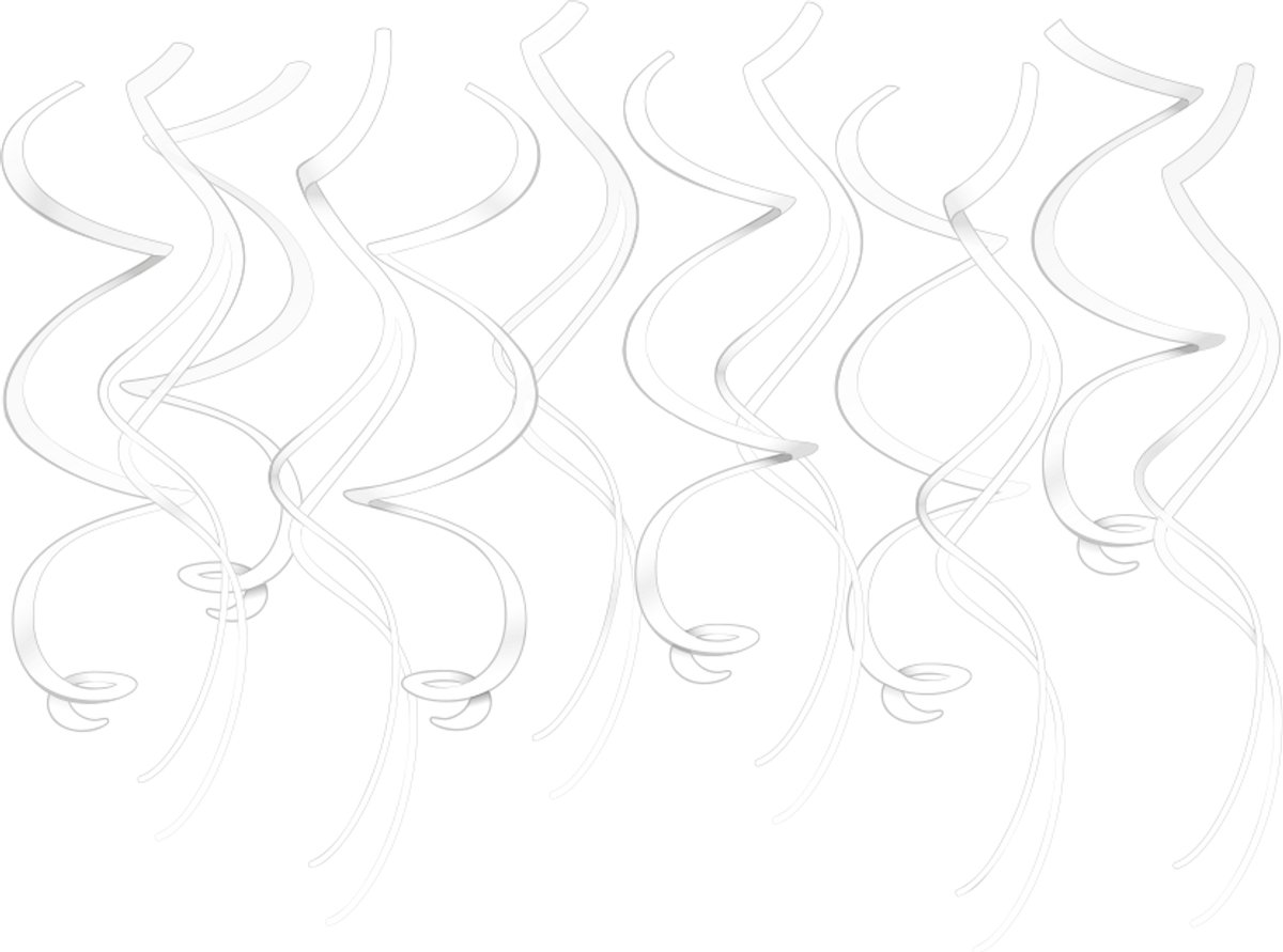 Swirl decorations - White