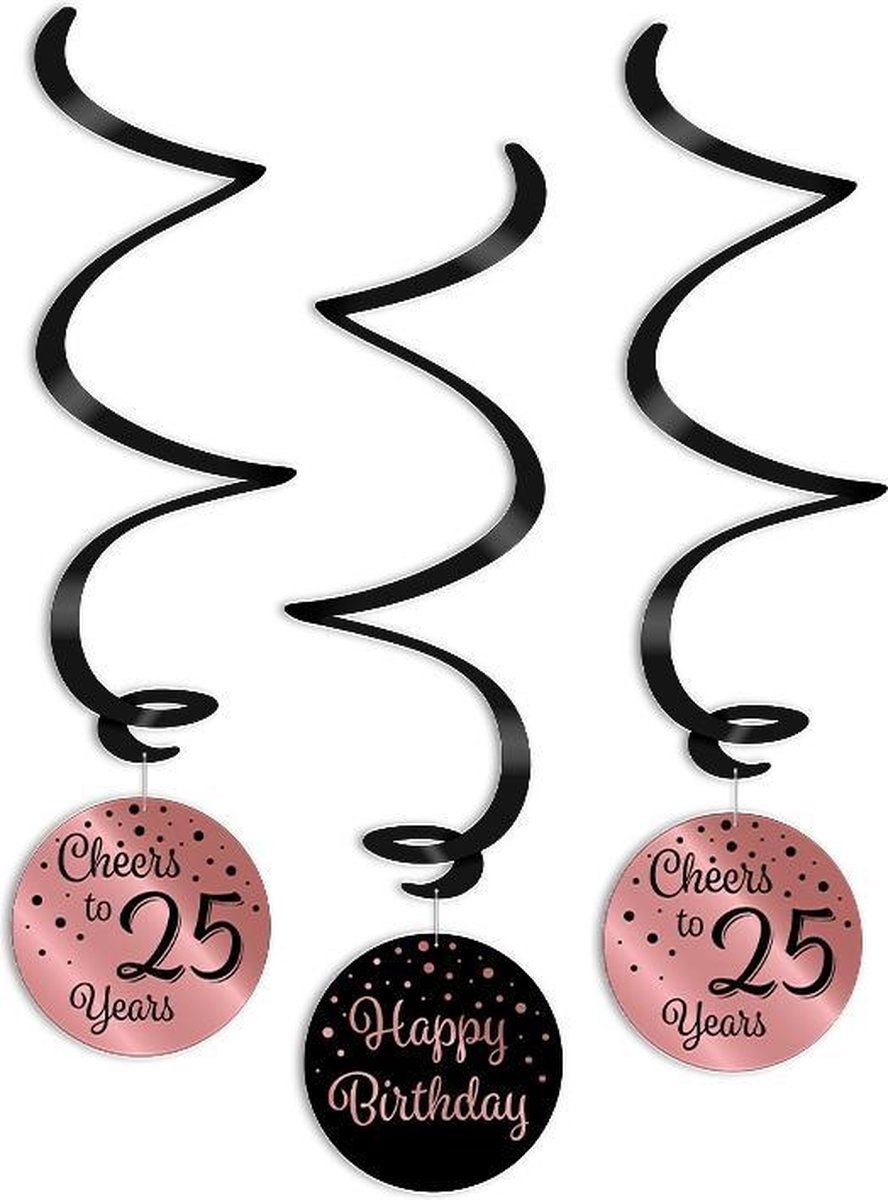 Swirls Rose Gold / Zwart 25 jaar