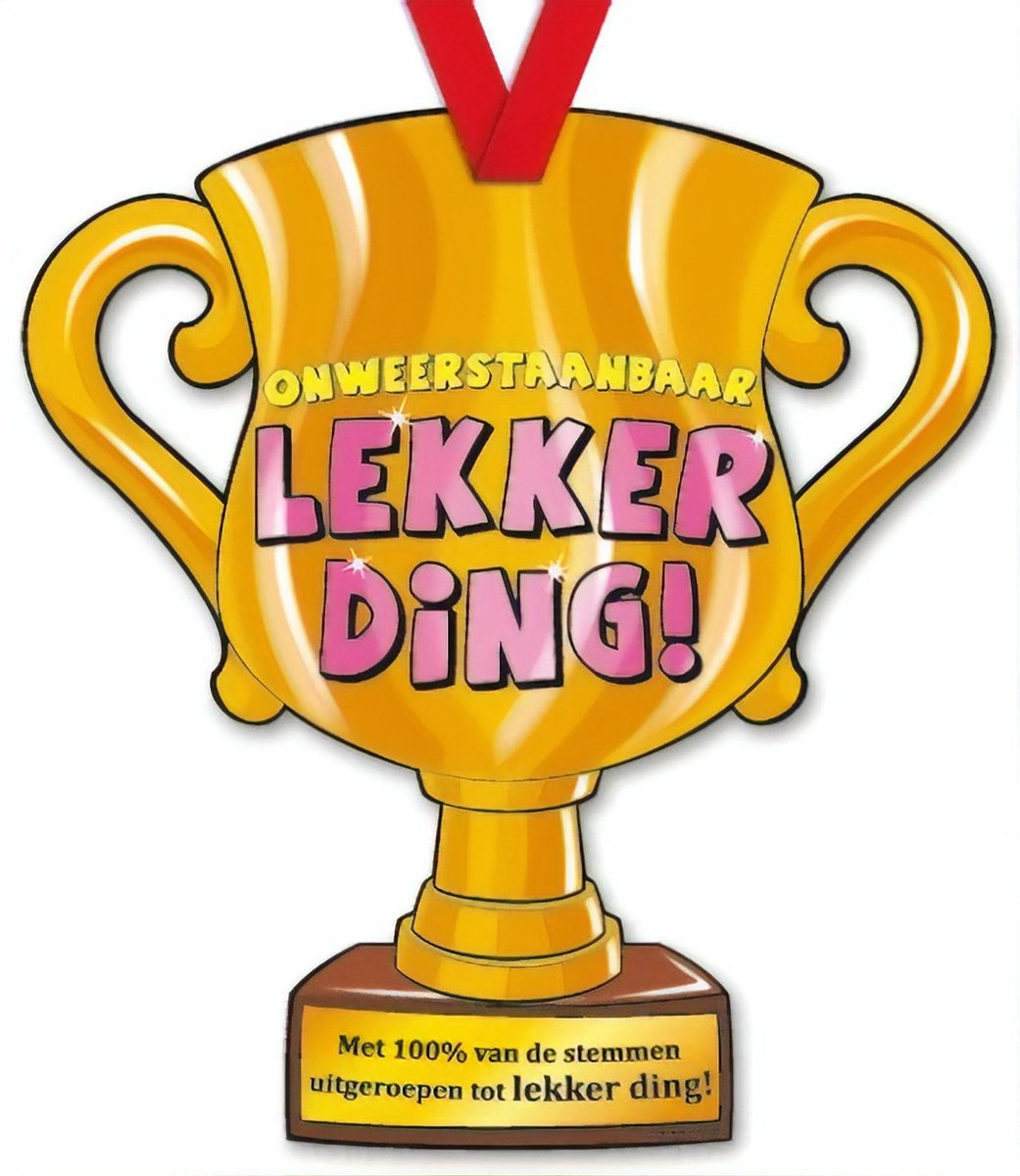 Trofee met lint - Trophy - Lekker ding - Vrijgezel