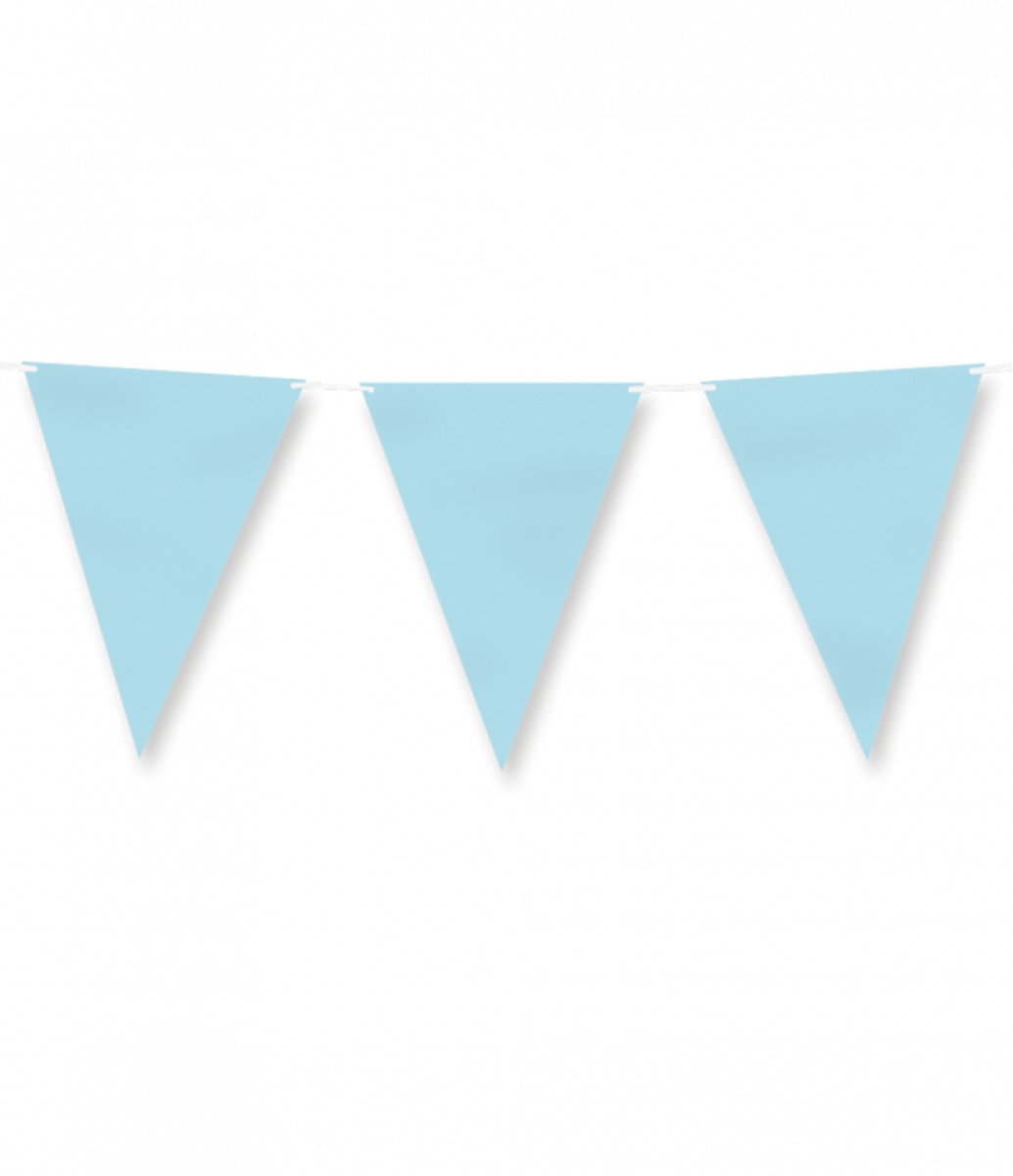 Vlaggenlijn - 6m - pastel licht blauw - papier