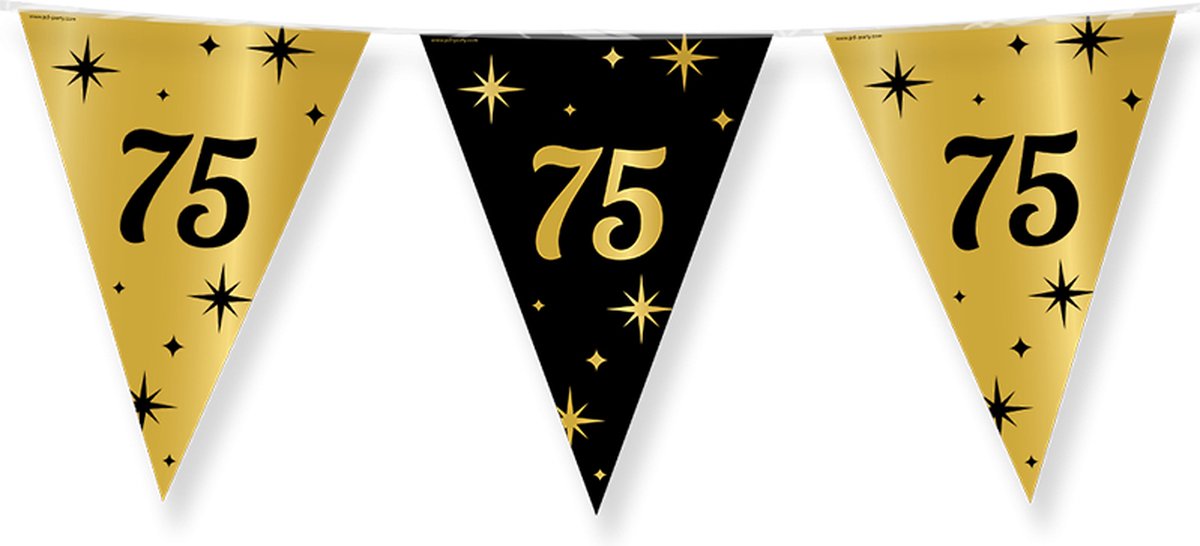 Vlaggenlijn Gold/Black 75 jaar (10 meter)